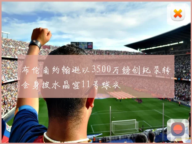 布伦南约翰逊以3500万镑创纪录转会身披水晶宫11号球衣